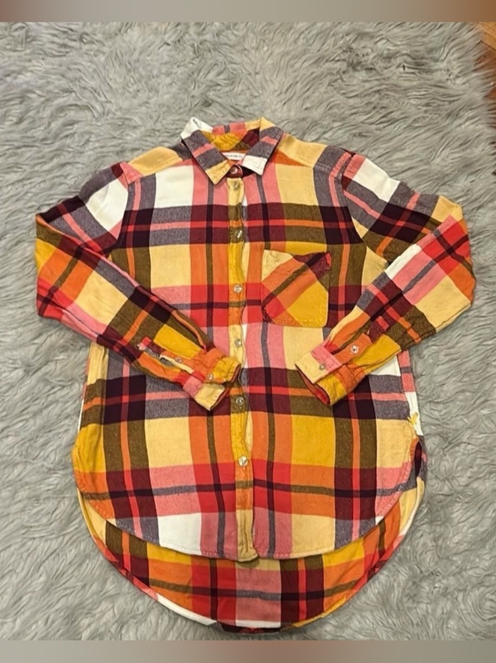 American Eagle Plaid Flannel Style Shirt